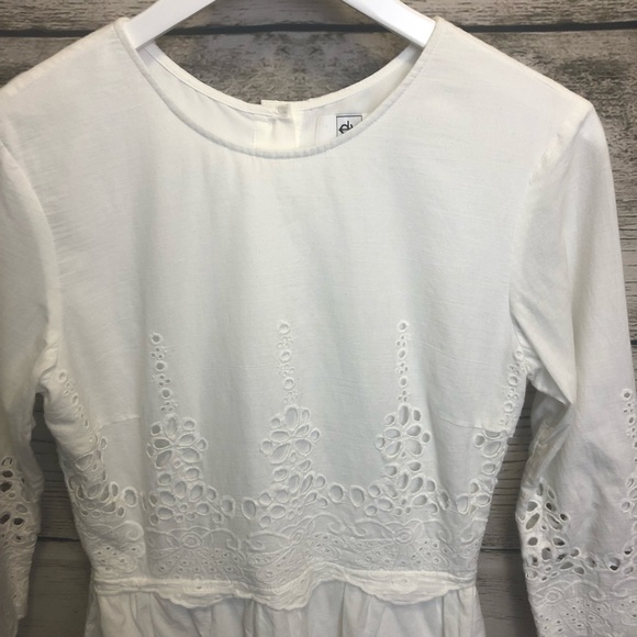 Dolce Vita White Eyelet A Line Mini Dress Medium - Picture 9 of 15
